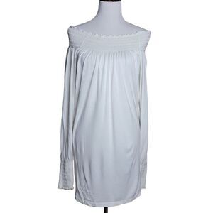 Newport News Off Shoulder Elastic Stretch Tunic Top Size Small